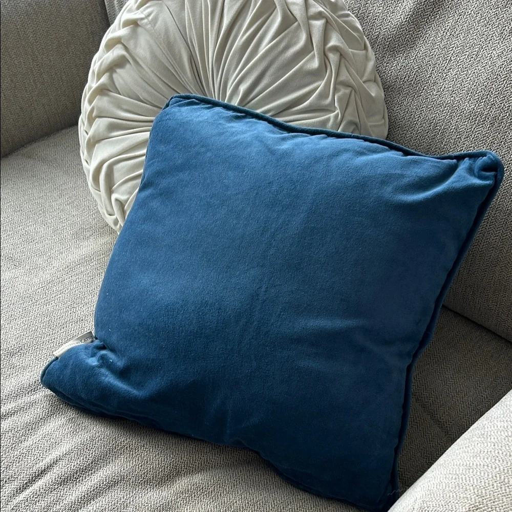 Plaid Green and Blue Throw Pillow